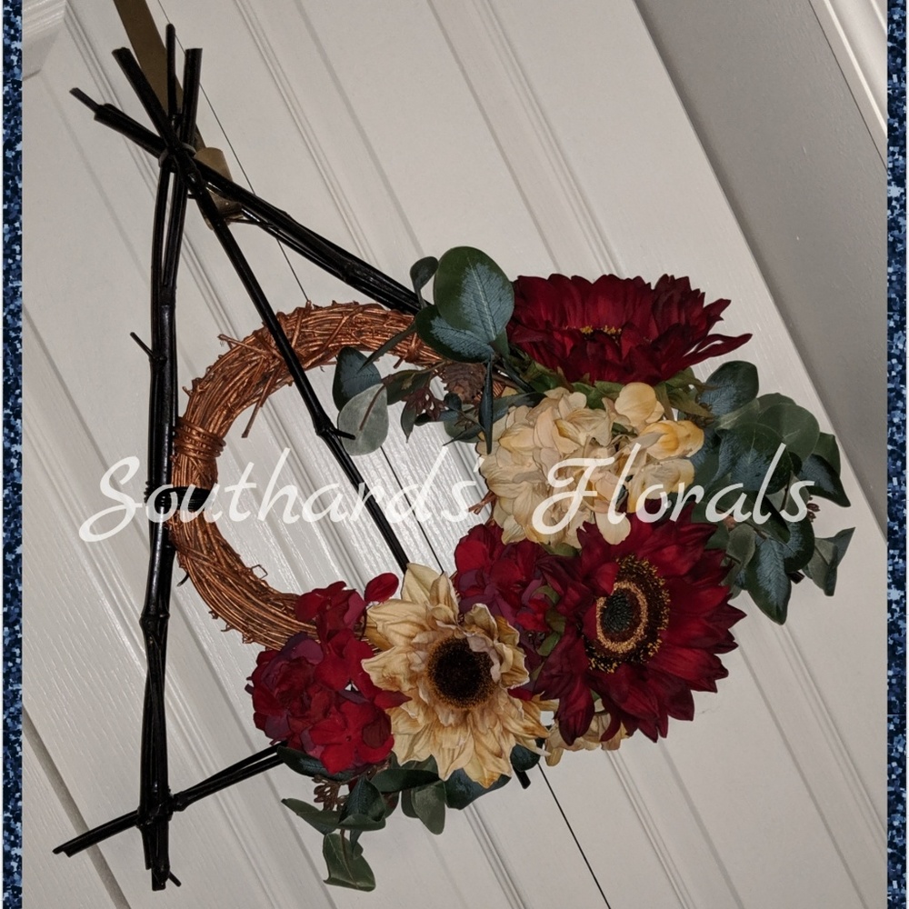 Harry Potter inspired deathly hallows wreath